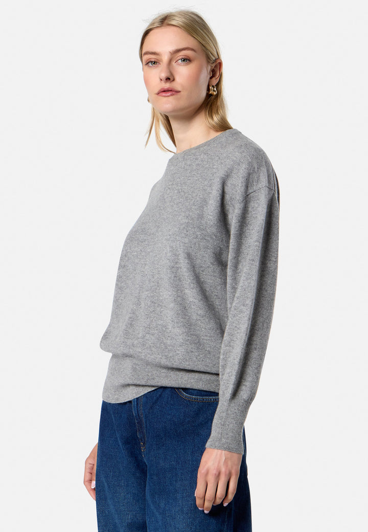 Carly Marl Grey Cashmere Sweater