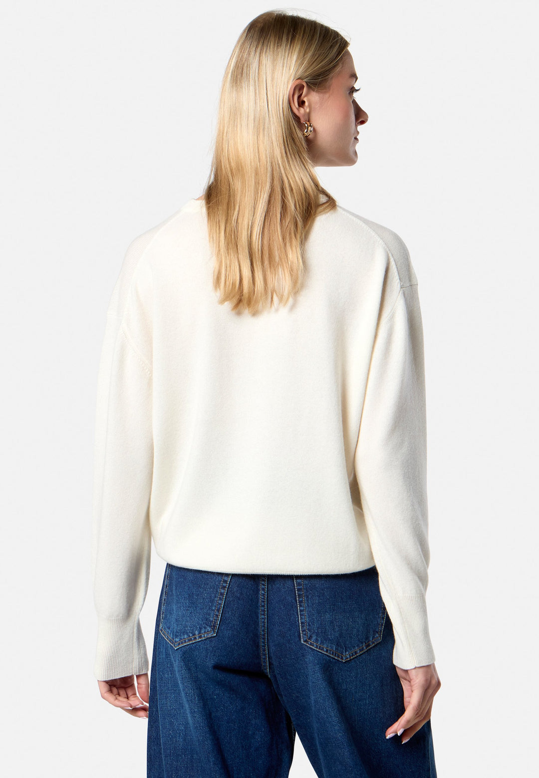 Carly Winter White Cashmere Sweater