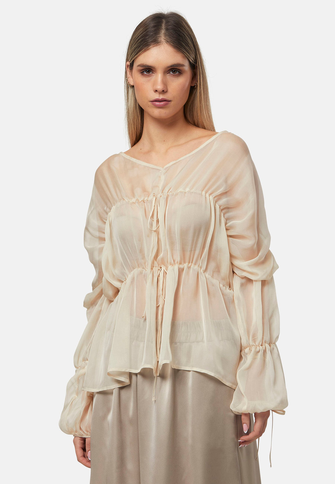 Dia Cream Silk Blouse