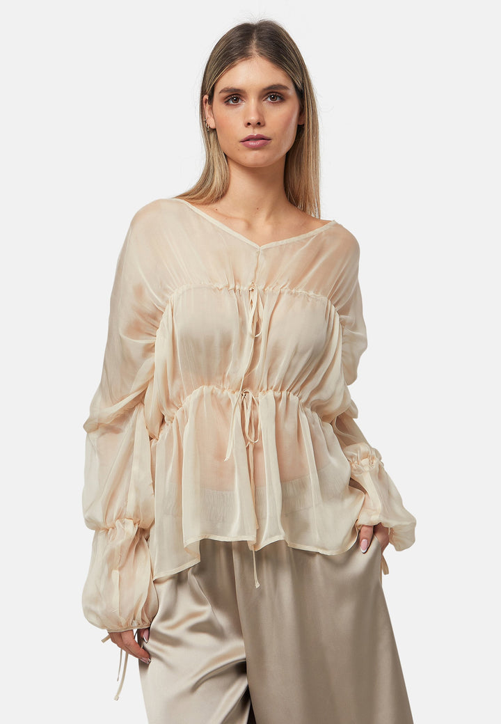 Dia Cream Silk Blouse