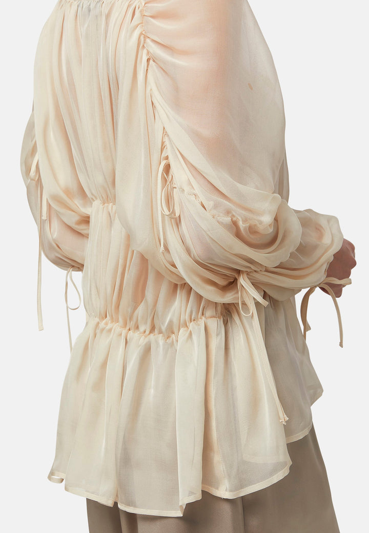 Dia Cream Silk Blouse