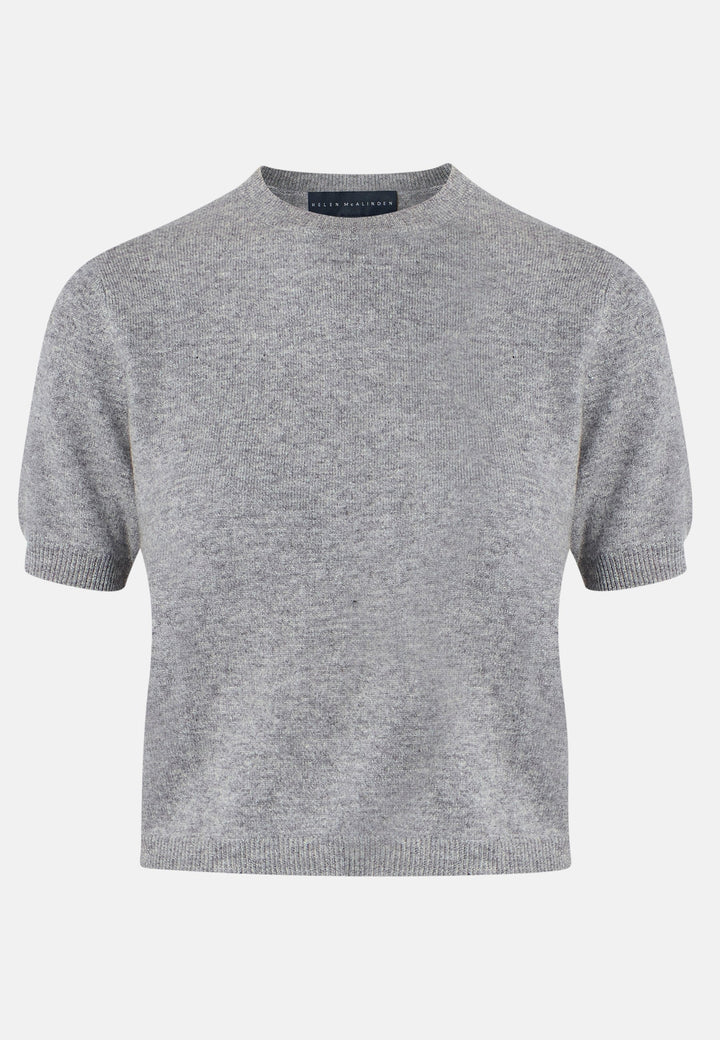 Gemma Marl Grey Cashmere Crew neck T-shirt