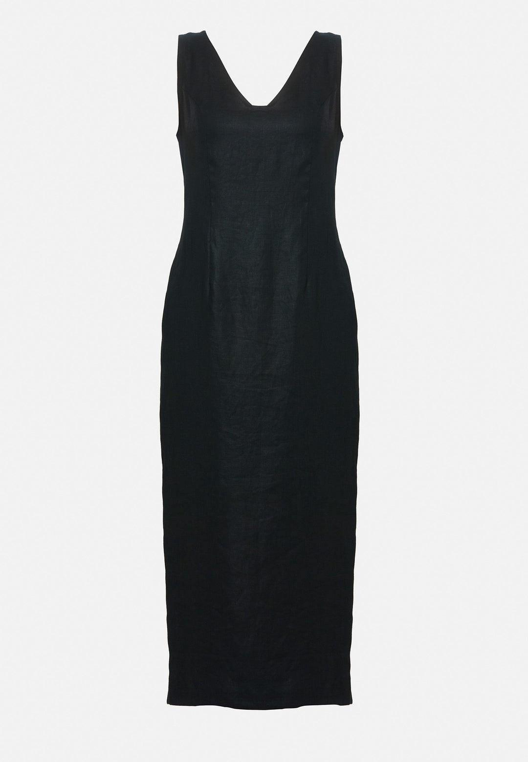 Gwen Black Linen Dress