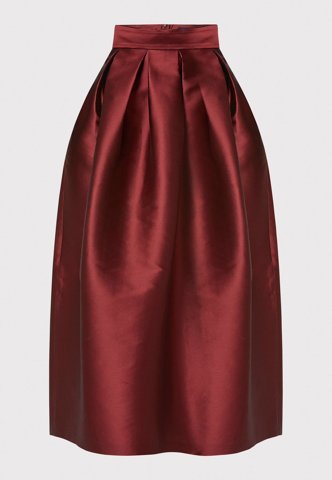 The Kennedy Mahogany Red Skirt is a sophisticated and chic piece inspired by 1950s fashion. This full-length A-line skirt features a structured design that captures the essence of iconic 50s style. Perfect for formal events and black tie weddings, the Kennedy Mahogany Red Skirt offers classic elegance with a modern twist.