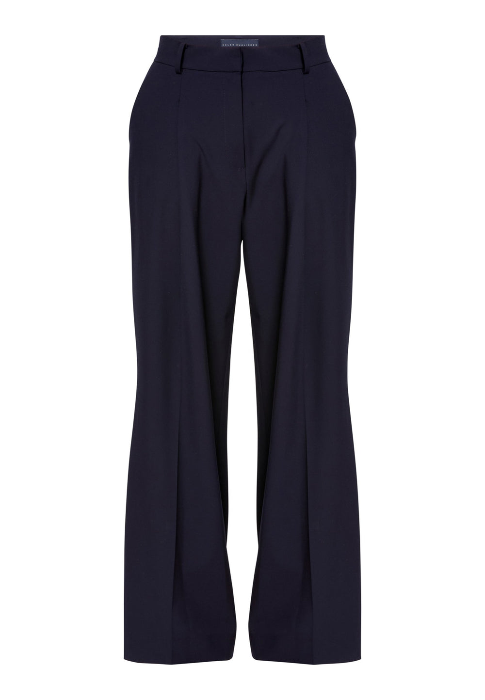 Lyra, the modern wide-leg trouser. Tailored with a natural waist, soft front pleats and sharp pressed creases. Full-length and fluid for an elongating line, with side pockets, belt loops and neat back welt pockets. Wear with the Darcie blazer for the coordinating suit, or dress down with a simple knit.