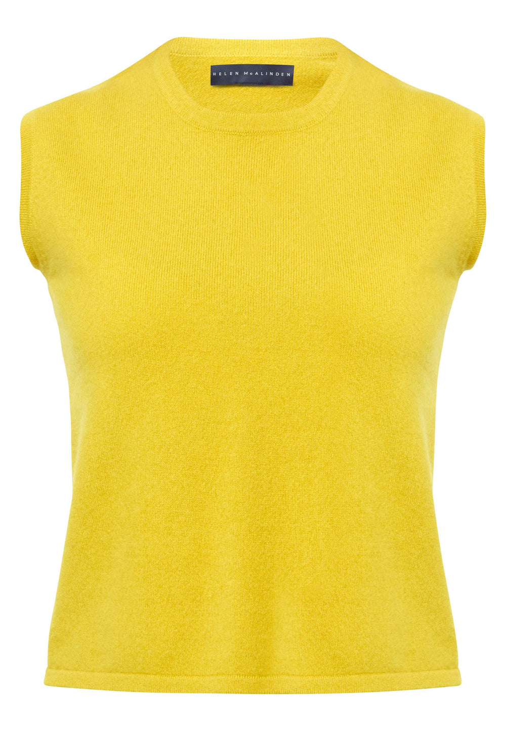 The statement sleeveless knit. Spun from pure cashmere with a cloud-soft handle, it has a neat crew neckline, clean armholes and a waist-skimming straight fit. Lightweight yet warm, it slips under blazers or wears solo with high-rise denim.