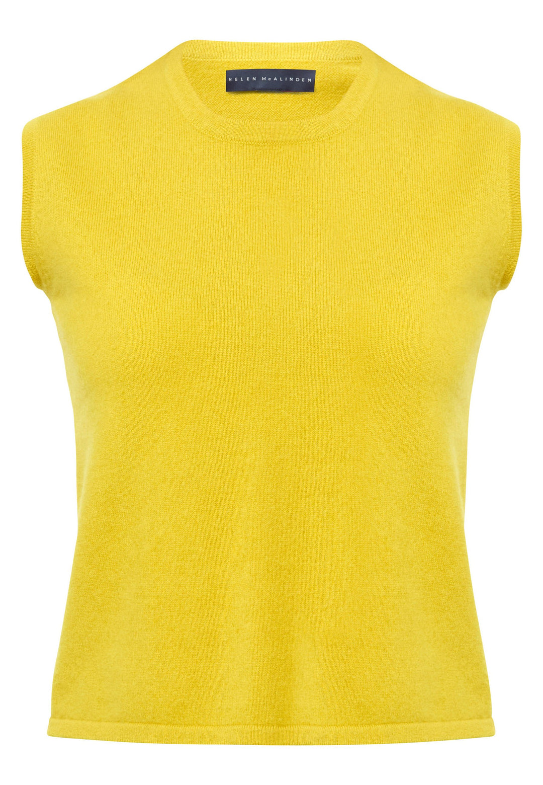 The statement sleeveless knit. Spun from pure cashmere with a cloud-soft handle, it has a neat crew neckline, clean armholes and a waist-skimming straight fit. Lightweight yet warm, it slips under blazers or wears solo with high-rise denim.