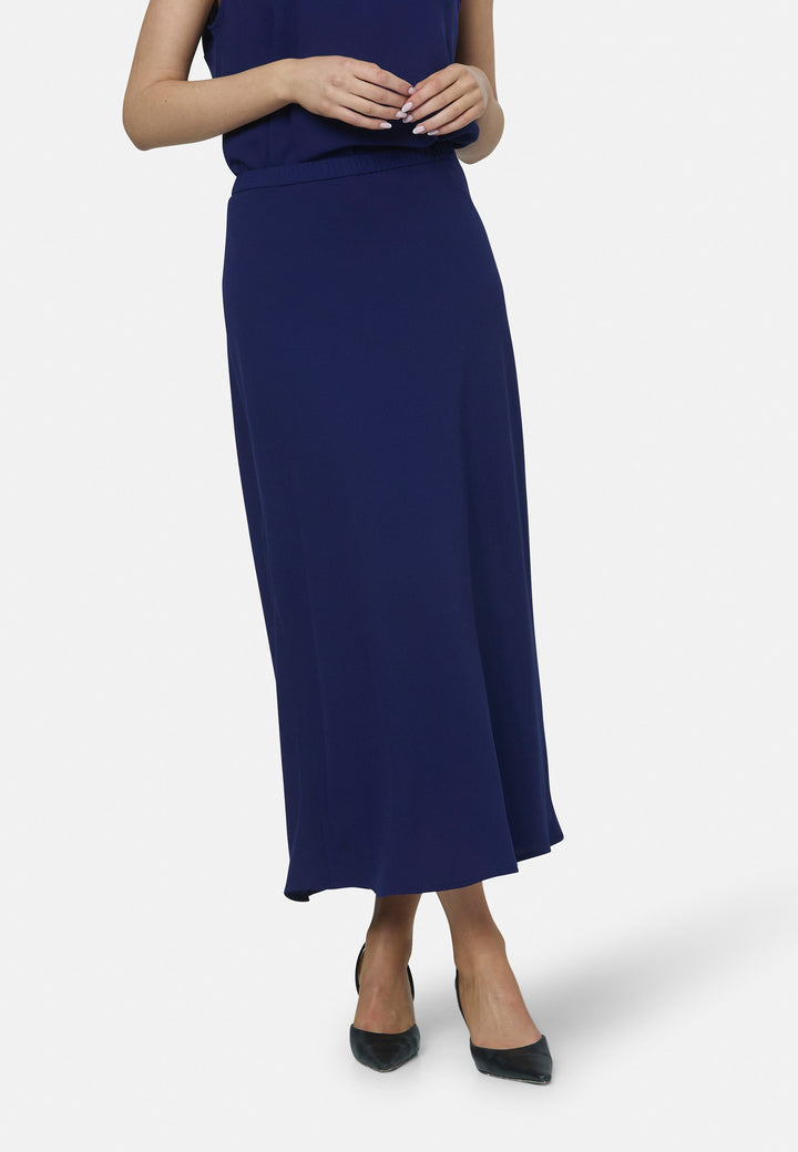 model wearing Peyton Ink Blue Skirt