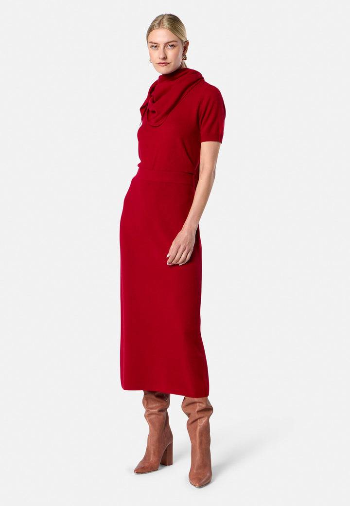 Cashmere Ruby Red Triangle Scarf
