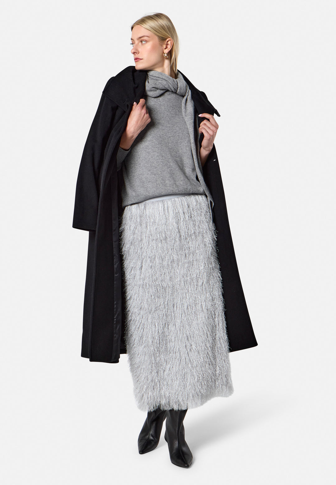 Roz Silver Tassel Skirt