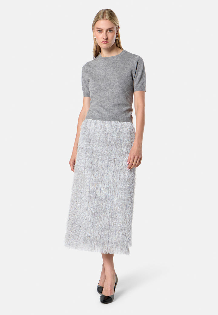 Roz Silver Tassel Skirt