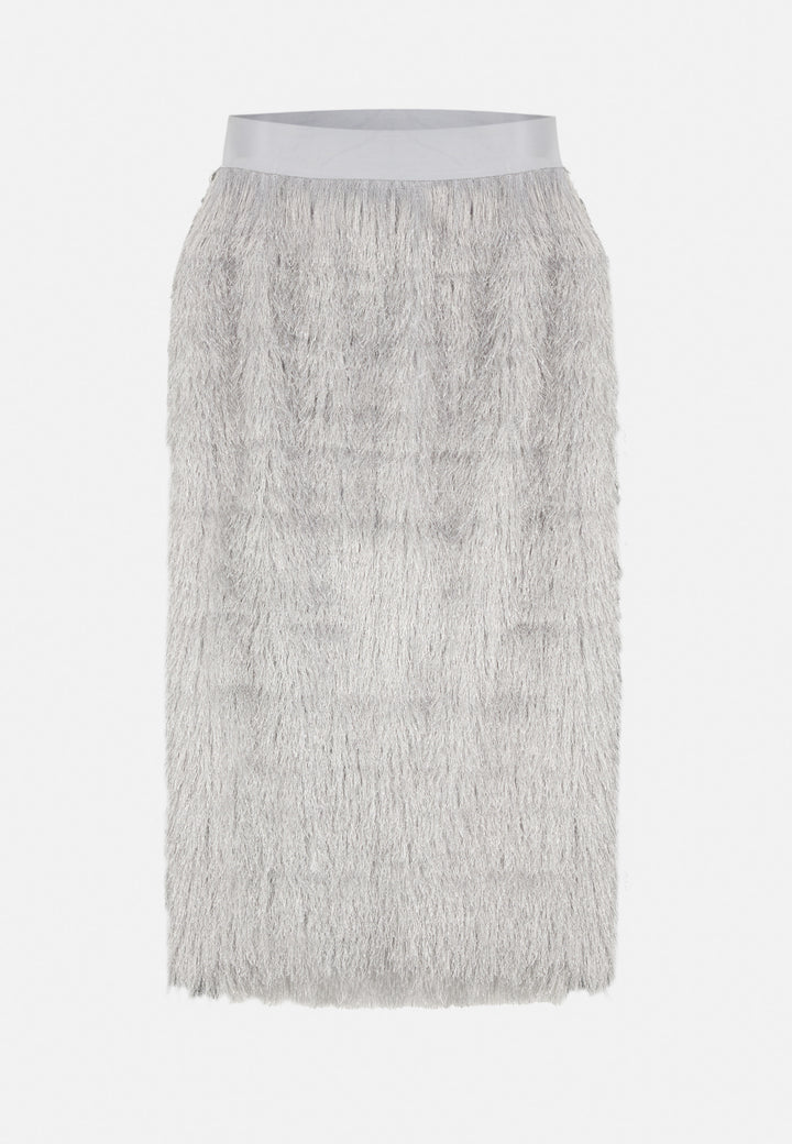 Roz Silver Tassel Skirt