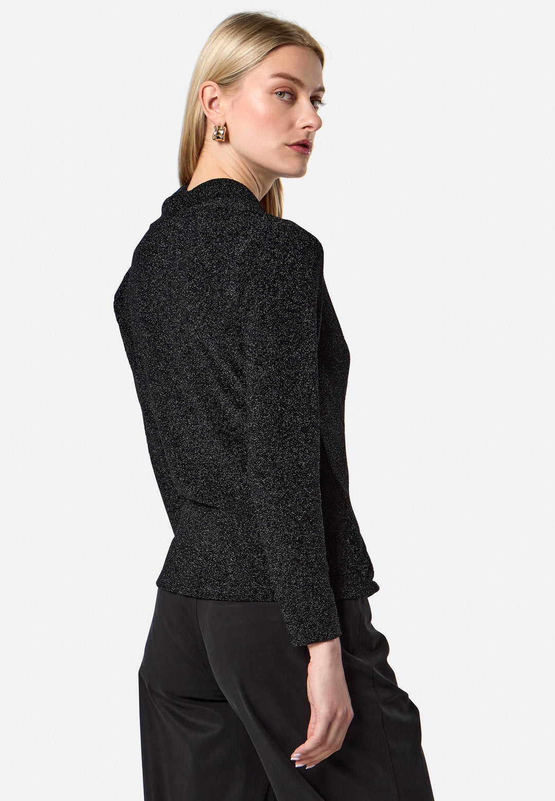 Roxanne Black Shimmer Top