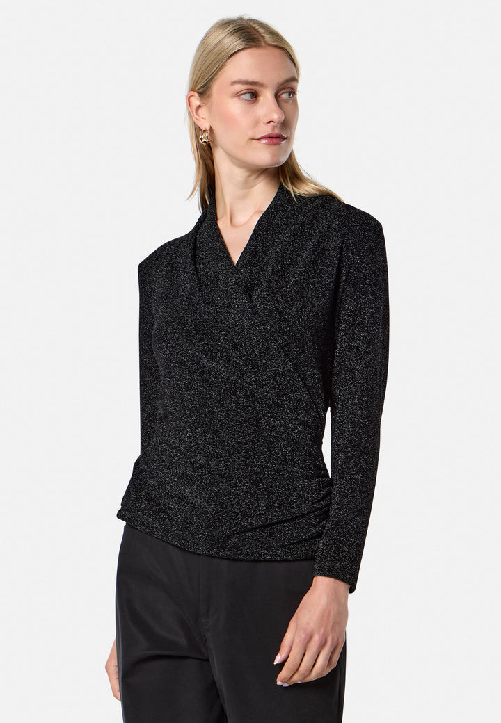 Roxanne Black Shimmer Top