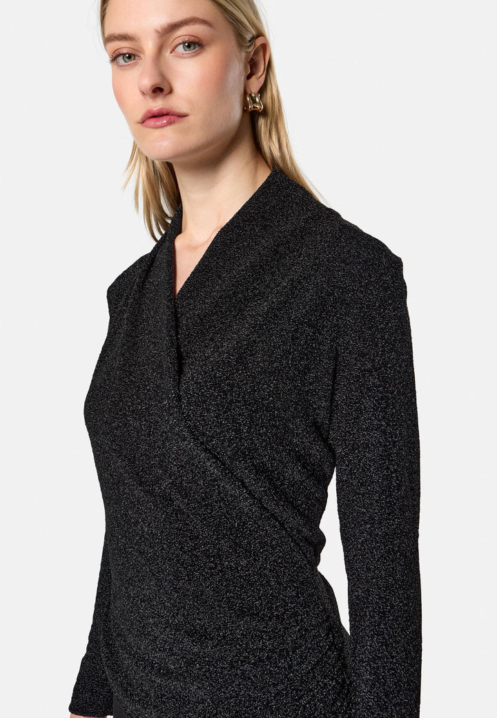 Roxanne Black Shimmer Top