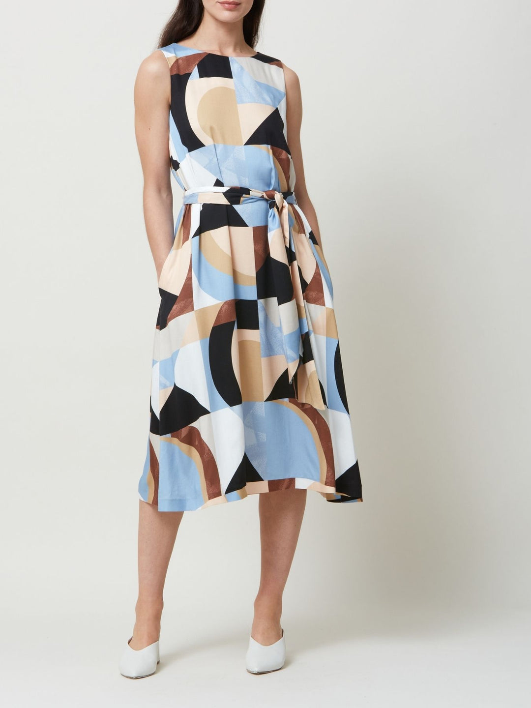 Kat Modern Geo Print Dress