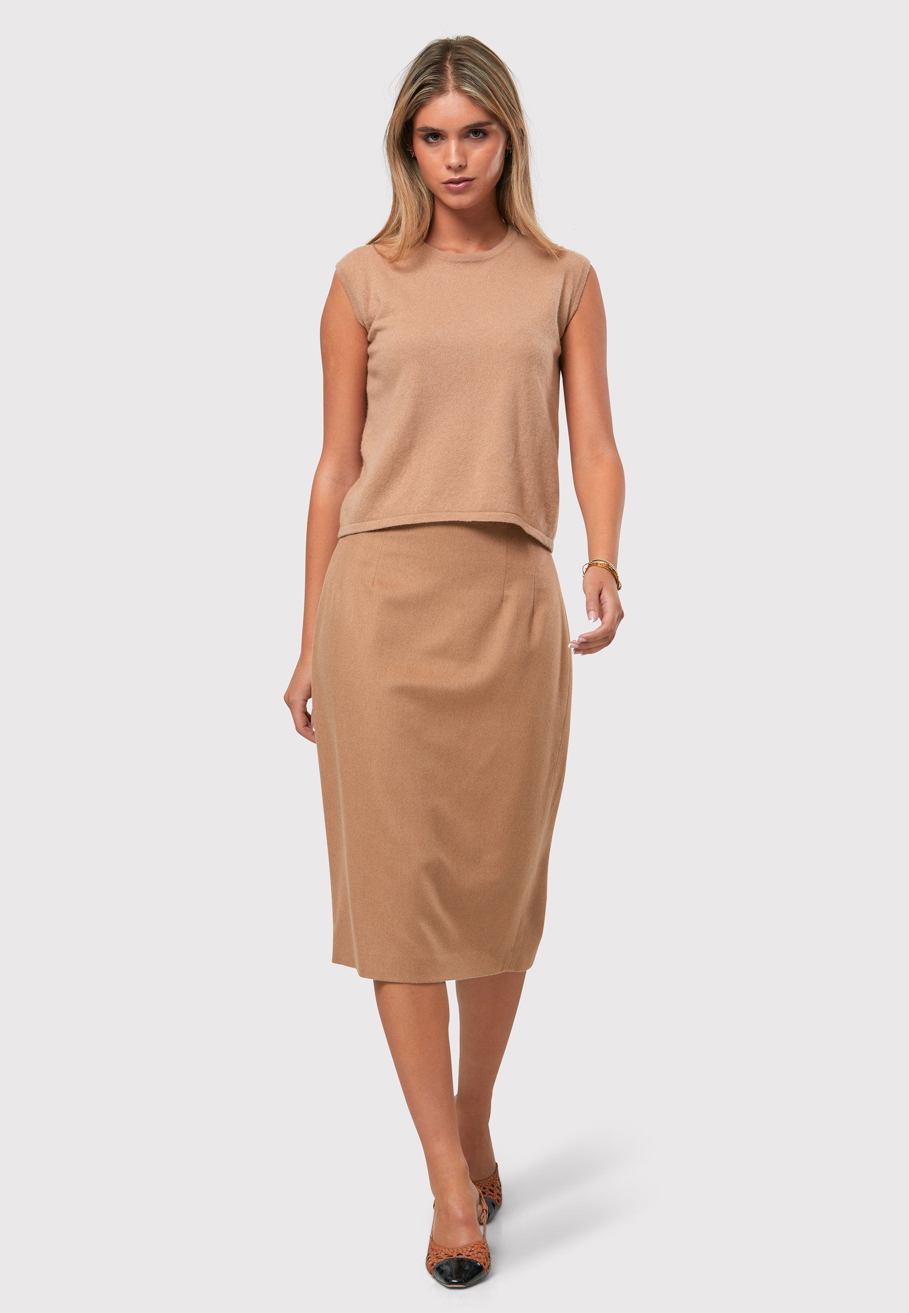 Ambre Camel Skirt Helen McAlinden