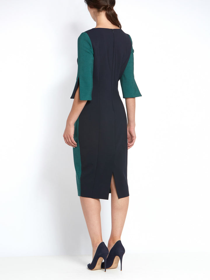 Vivienne Navy Teal Dress