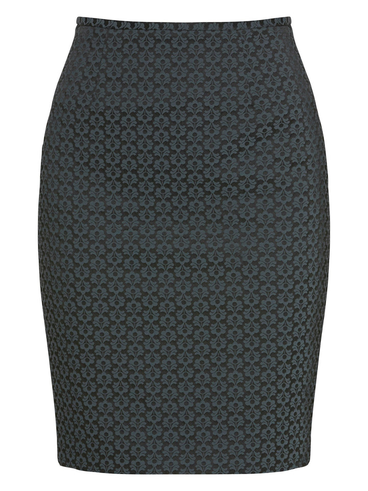 Beth Grey Jacquard Skirt