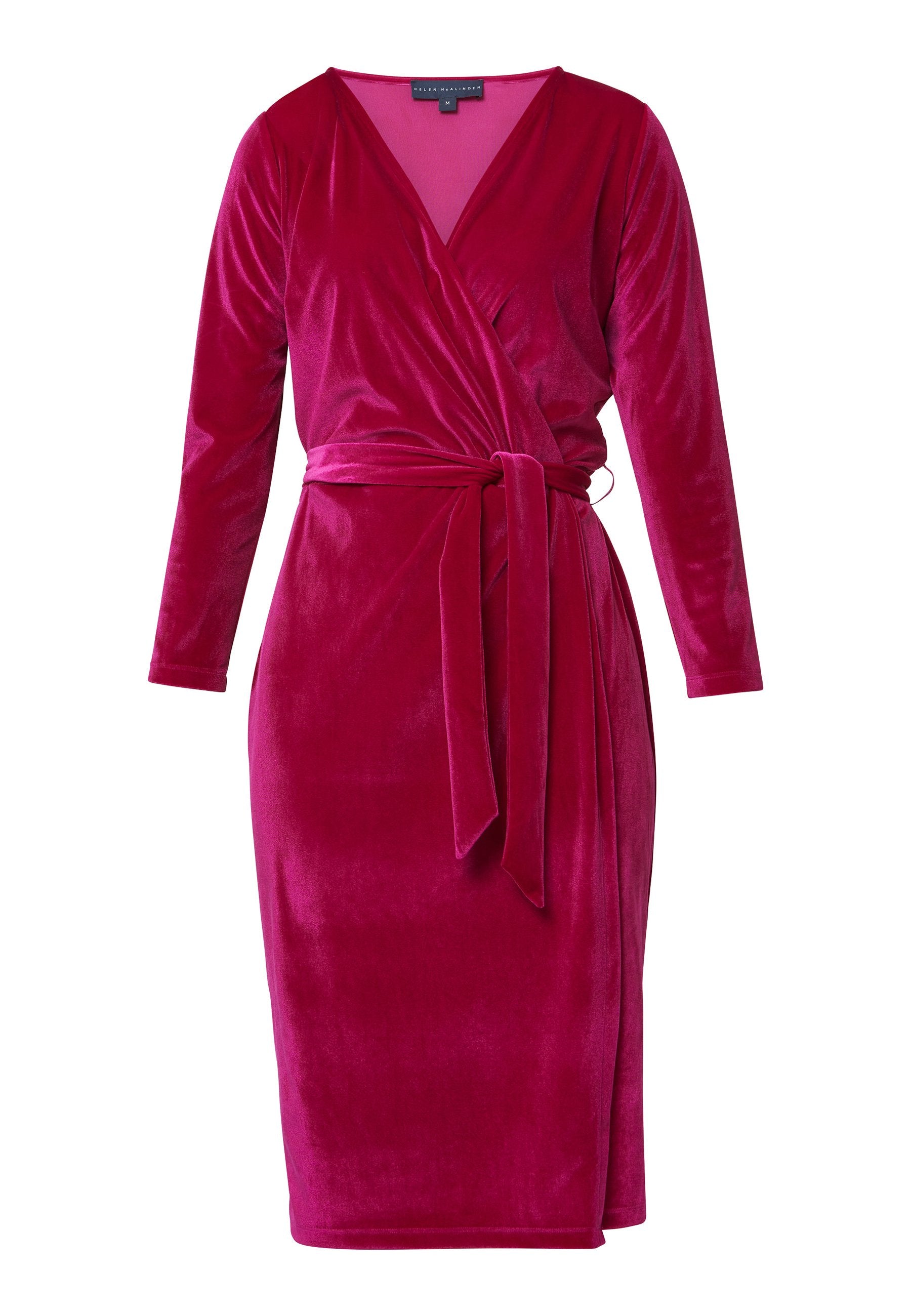 Jordan Fuchsia Velvet Dress