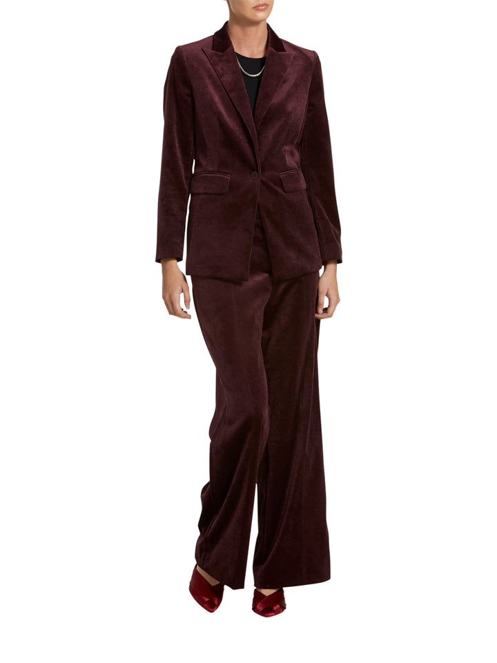 Orla Burgundy Velvet Pant