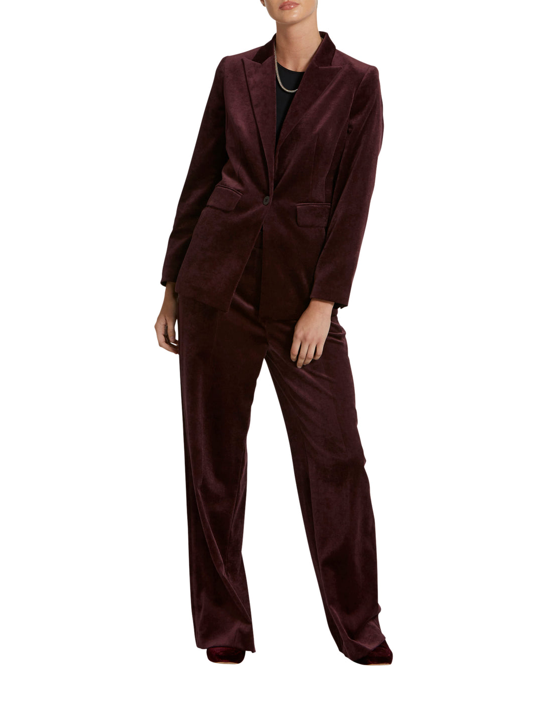 Orla Burgundy Velvet Pant