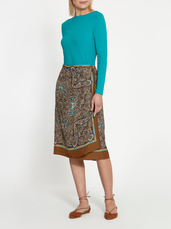 Wrap Paisley Skirt