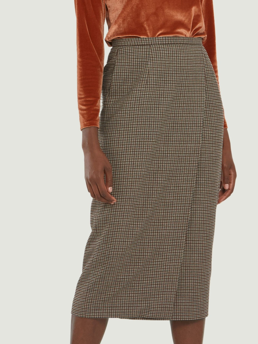 Maeve Micro Check Skirt